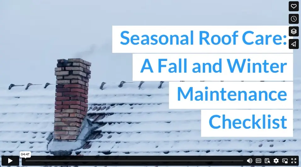 Seasonal Roof Care: A Fall and Winter Maintenance Checklist