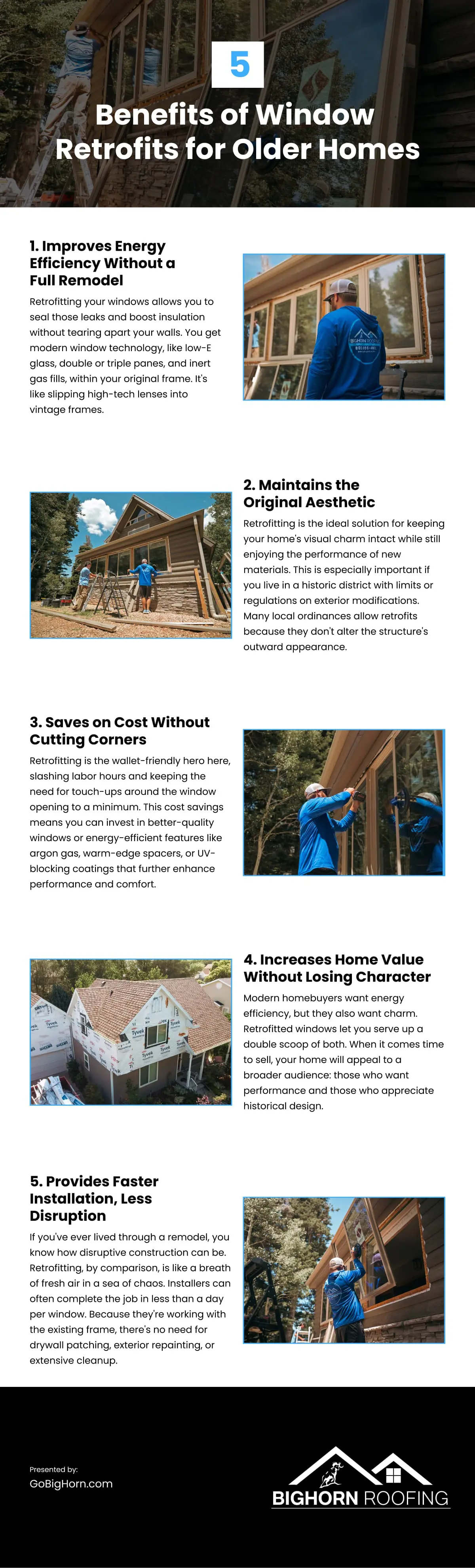 5 Benefits of Window Retrofits for Older Homes Infographic
