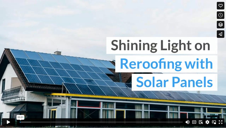 Shining Light on Reroofing with Solar Panels