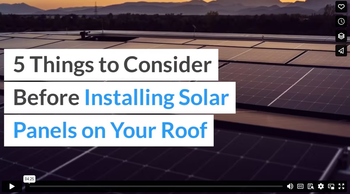 5 Things to Consider Before Installing Solar Panels on Your Roof