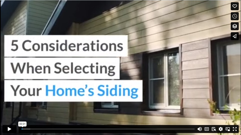 5 Considerations When Selecting Your Home’s Siding