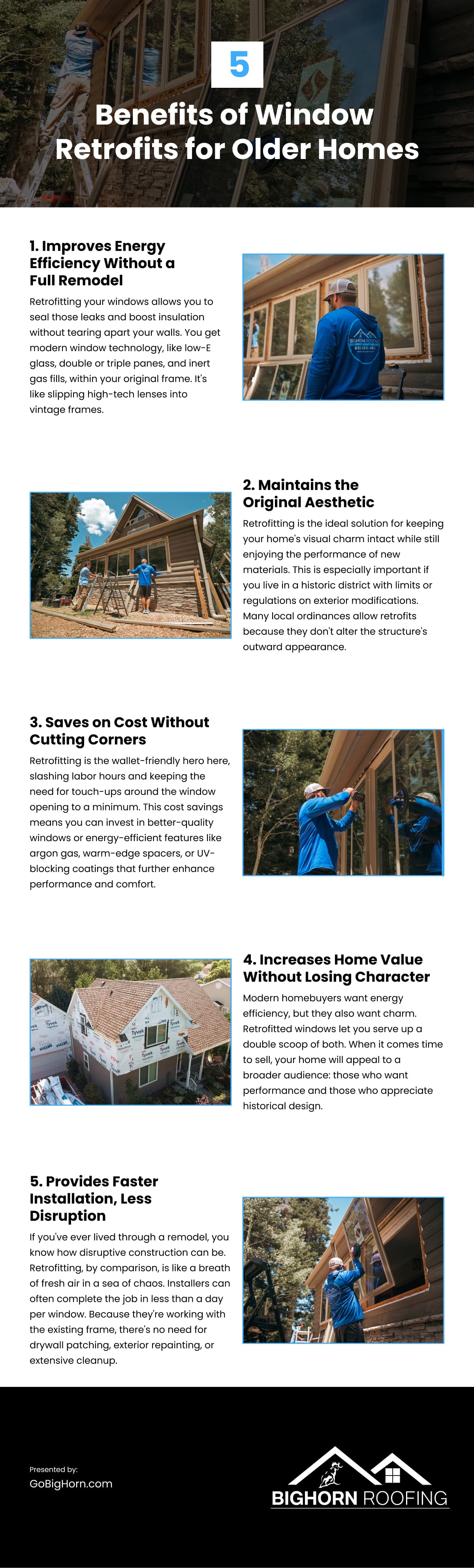 5 Benefits of Window Retrofits for Older Homes Infographic